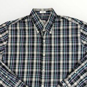 Peter Millar Mens M Plaid Button Down Long Sleeve Shirt Business Casual Office
